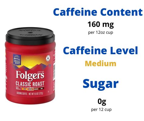 folgers caffeine mg|how much caffeine in folgers.